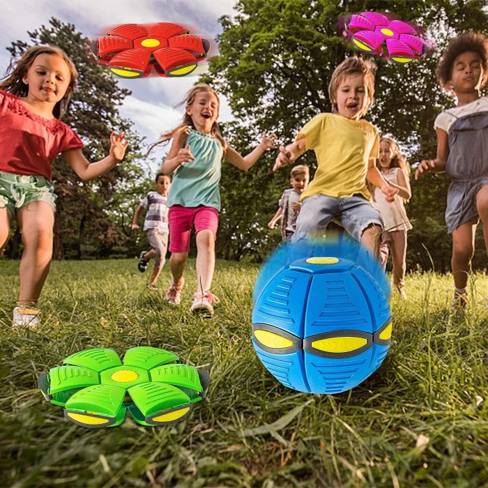 Pet Toy Flying Saucer Ball For Dogs 6 Lights Flying Saucer Ball  Outdoor Yard Dog Toys Magic Stomp Magic Ball Children Toy  Magic UFO Ball For Dogs Game - Image 10