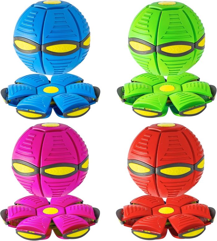 Pet Toy Flying Saucer Ball For Dogs 6 Lights Flying Saucer Ball  Outdoor Yard Dog Toys Magic Stomp Magic Ball Children Toy  Magic UFO Ball For Dogs Game - Image 8