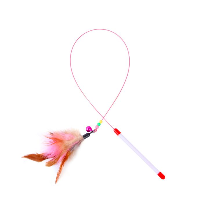 Teasing Cat Stick Pet Supplies Toys Feather Bells Wire Toys - Image 4