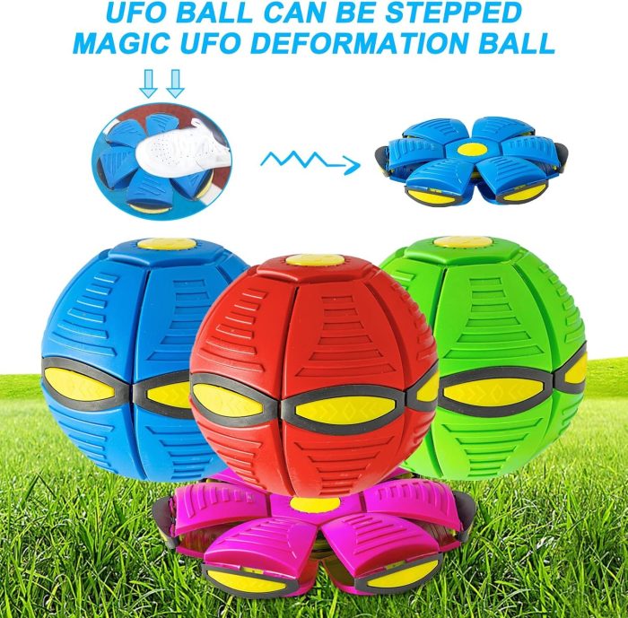 Pet Toy Flying Saucer Ball For Dogs 6 Lights Flying Saucer Ball  Outdoor Yard Dog Toys Magic Stomp Magic Ball Children Toy  Magic UFO Ball For Dogs Game - Image 5