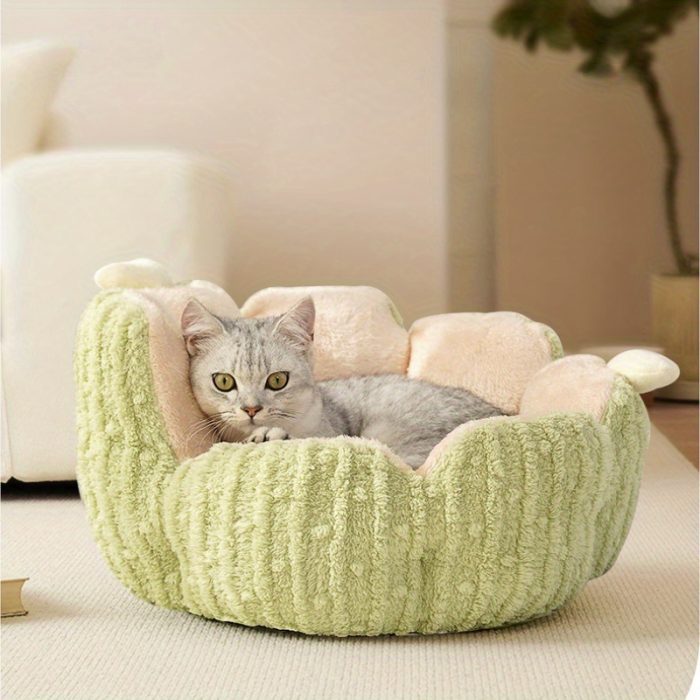 Cute Cat Litter Kennel Soft And Comfortable All-season Universal Cactus Cat Litter Purple Green Cat Dog Supplies Toys - Image 4