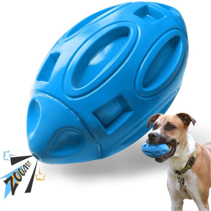 Pet Supplies Dog Toys Rubber Sounding Rugby Wear-Resistant Bite-Resistant Sounding Dog Ball - Image 2