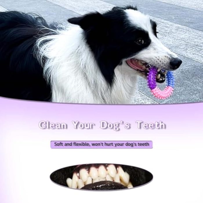 Dog Chew Toys Ring Dog Teething Toys Rubber Puppy Teething Toys Pet Toys For Small Medium Large Dogs - Image 6