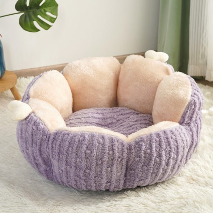 Cute Cat Litter Kennel Soft And Comfortable All-season Universal Cactus Cat Litter Purple Green Cat Dog Supplies Toys - Image 2