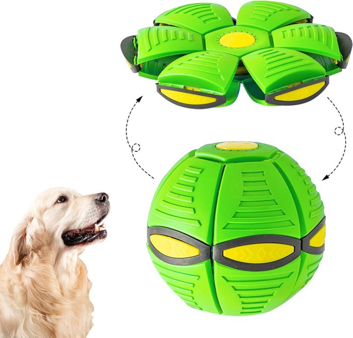 Pet Toy Flying Saucer Ball For Dogs 6 Lights Flying Saucer Ball  Outdoor Yard Dog Toys Magic Stomp Magic Ball Children Toy  Magic UFO Ball For Dogs Game - Image 2