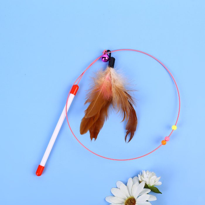 Teasing Cat Stick Pet Supplies Toys Feather Bells Wire Toys - Image 6