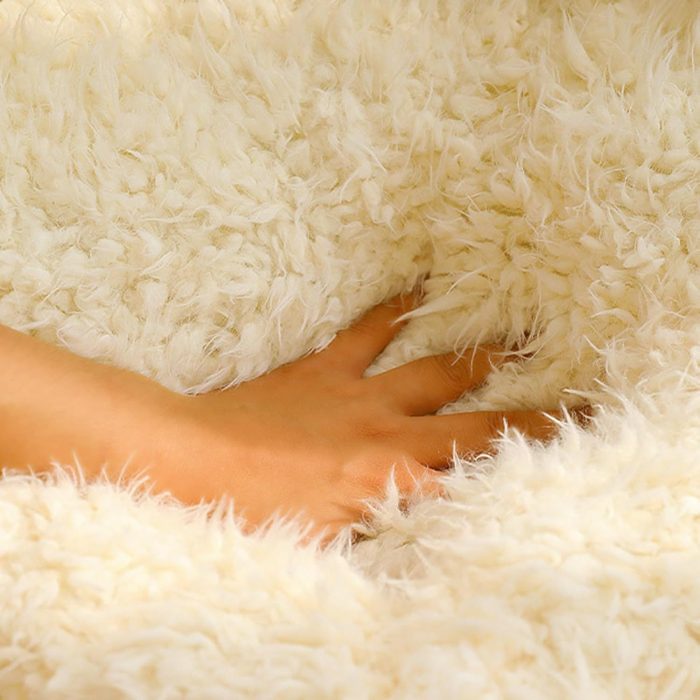 Cut Alpaca Pet Bed For Small Medium Large Dogs Cats Calming Dog Bed Cat Beds With Detachable Plush Pads Anti Slip Bottom Raised Edges Cat Litter Winter Warm Nest White - Image 6