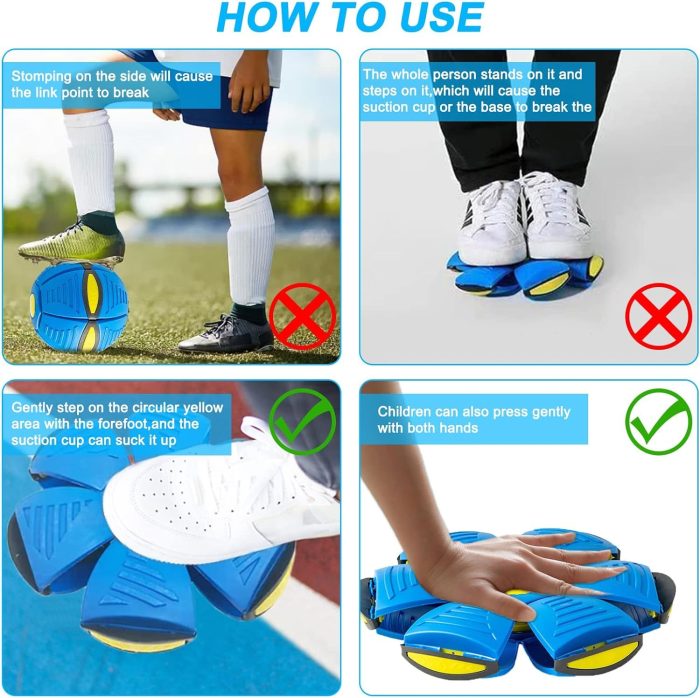 Pet Toy Flying Saucer Ball For Dogs 6 Lights Flying Saucer Ball  Outdoor Yard Dog Toys Magic Stomp Magic Ball Children Toy  Magic UFO Ball For Dogs Game - Image 7